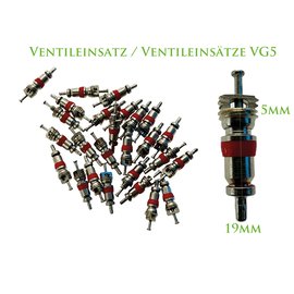 Ventileinsatz kurz mit roter Tefoldichtung Ventileinstze RDKS TPMS Ventileinstze100 Stck