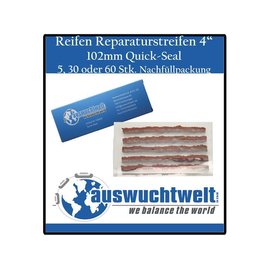 Reifenreparaturstreifen Quickseal 102mm Quick-Seal Sealfix 5, 30, oder 60 Stck