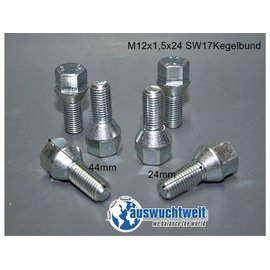 Radschraube OPEL RANAULT 12x1,5x24 sw17 Metall verzinkt